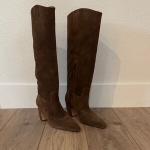 Vince Camuto Brown Suede Heeled Boots